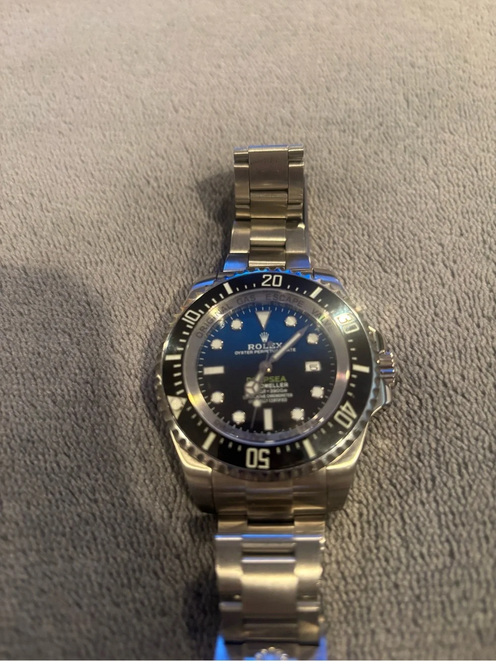 NEW: Deep Sea-Dweller Silver Blue Black Divers Watch